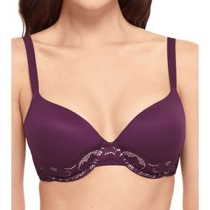 NWT Wacoal Underwire Contour Dark Purple Bra 32D